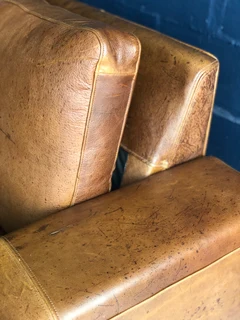 Newly manufactured 2 piece FULL GRAIN GEMSBOK genuine leather Casa design lounge suite.