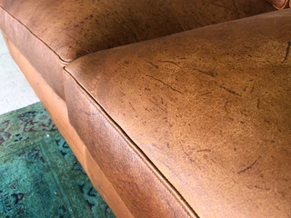 Newly manufactured 2 piece FULL GRAIN GEMSBOK genuine leather Casa design lounge suite.