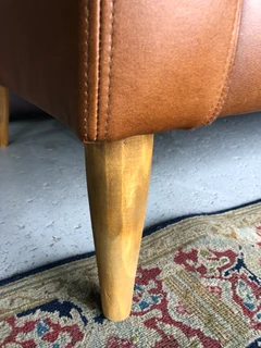 Brand new 2pc genuine leather MODERN MID-CENTURY DESIGN lounge suite. (3 &amp; 2 SEATER SOFAS)