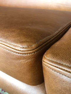 Brand new 2pc genuine leather MODERN MID-CENTURY DESIGN lounge suite. (3 &amp; 2 SEATER SOFAS)