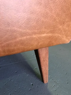 BRAND NEW 3 piece gameskin genuine leather RETRO STYLE lounge suite,. (A streamline modern design)