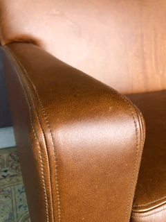 Brand new 2m  gameskin genuine leather two seater sofa. (A MODERN MID-CENTURY INSPIRED DESIGN)