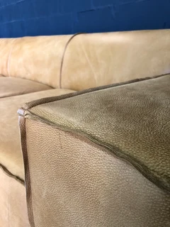 Extremely large &amp; custom made (3.5m x 2.6m) Zambezi genuine leather MARCONI STYLE corner unit.