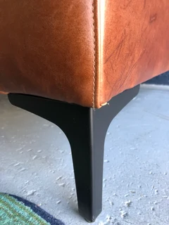 Brand new 2.5m x 2.5m gameskin genuine leather L-shape corner lounge suite, A MODERN SLIMLINE DESIGN