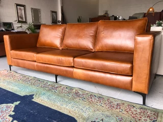Brand New 2.6m  genuine Leather Contemporary Style Large Three Seater Couch (a Sophisticated Design)