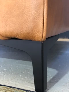 Immaculate 2.2m gameskin genuine leather large three seater couch. (A MODERN SLIMLINE DESIGN)