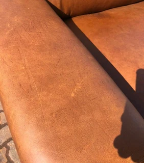 BRAND NEW &amp; LARGE 2.8m  full grain gameskin genuine leather CASA DESIGN five seater couch.