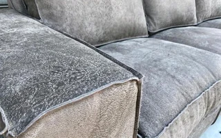 Brand new 3m Zambezi genuine leather CASA DESIGN large five seater couch, (ZAMBEZI GRAPHITE GREY)