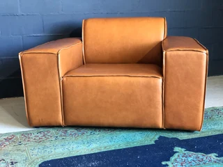 (ON PROMOTION) Brand new MARCONI STYLE genuine leather oversize &amp; bulky single seater armchair.