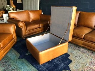 Magnificent 4 piece GATES TO AFRICA DESIGN full grain  genuine leather lounge suite. BRAND NEW.