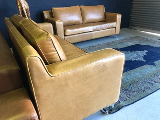 NEWLY MANUFACTURED 2pc gameskin genuine leather lounge suite.(2 x 2m TWO SEATER SOFAS) Brand new