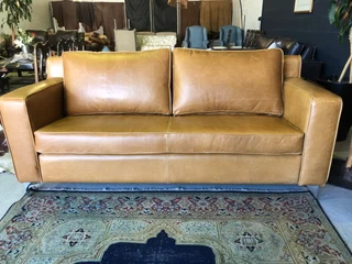 NEWLY MANUFACTURED 2pc gameskin genuine leather lounge suite.(2 x 2m TWO SEATER SOFAS) Brand new