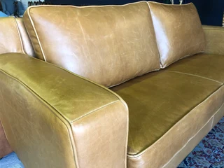 NEWLY MANUFACTURED 2pc gameskin genuine leather lounge suite.(2 x 2m TWO SEATER SOFAS) Brand new