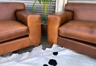 Brand new &amp; large 2pc genuine leather KARIBA  lounge suite. (2.6m &amp; 2.3m THREE SEATER SOFAS)