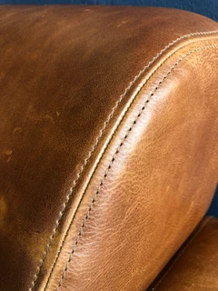 (ON PROMOTION) Large 2.5m gameskin genuine leather MARCONI STYLE three seater couch, Brand new.