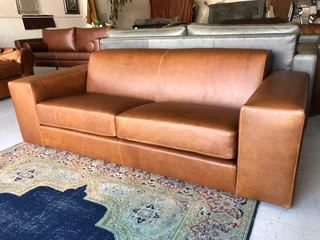 Brand New 2.2m Titanic Style Full Genuine Leather Three Seater Couch. (a Bold & Modern Design)