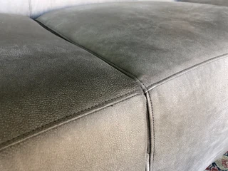 Newly manufactured 2.8m x 2.8m  Zambezi genuine leather MARCONI STYLE corner unit. (BOMBARDIER GREY