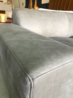 Newly manufactured 2.8m x 2.8m  Zambezi genuine leather MARCONI STYLE corner unit. (BOMBARDIER GREY