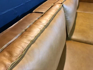 Brand new &amp; extremely large 3m MARCONI STYLE full genuine leather three division modular sofa.