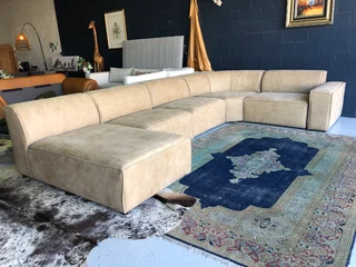 Newly Manufactured (4m X 2.3m X 1.6m) Full Exotic Genuine Leather Marconi Style Modular U-shape Unit