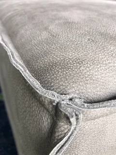 Newly manufactured (3m x 2m) MARCONI genuine leather daybed modular unit. (ZAMBEZI GRAPHITE GREY)