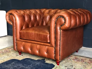 Brand New Genuine Leather Chesterfield Large Armchair. (a Classic Design With Traditional Values)