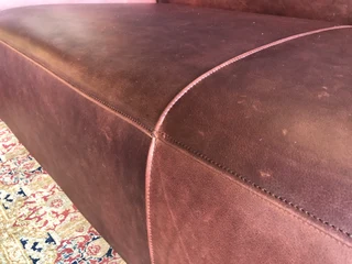 Luxurious 3 piece gameskin genuine leather MARCONI STYLE lounge suite (3 x 2.1m three seater sofas)