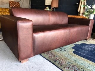 (ON PROMOTION) Magnificent 2pc genuine leather MARCONI STYLE lounge suite (2 x 2.1m Three seaters)