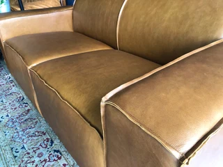 (ON PROMOTION) Brand new 2pc Marconi style genuine leather lounge suite. (2 x 1.8m TWO SEATER SOFAS)