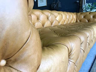 Brand new genuine leather CUBAN STYLE CHESTERFIELD lounge suite. (2 x MASSIVE 3m SOFAS)  R39500 each