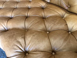 Brand new genuine leather CUBAN STYLE CHESTERFIELD lounge suite. (2 x MASSIVE 3m SOFAS)  R39500 each