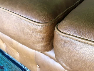 Magnificent &amp; massive (3.2m x 3.2m) gameskin genuine leather CHESTERFIELD corner lounge suite.