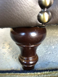 Brand new 2.2m full bovine genuine leather CHESTERFIELD three seater sofa. (IMVELO OXBLOOD BROWN)