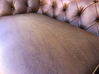 (ON PROMOTION) Brand new genuine leather 2.2m Chesterfield three seater sofa. (100% FULL GAMESKIN)