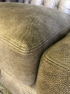 Brand new  1.8m Zambezi genuine leather Chesterfield two seater sofa, 100% FULL EXOTIC GRAIN LEATHER