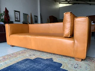 Brand New 2.3m Contemporary Style Genuine Leather Three Seater Sofa, Expertly Designed & Crafted