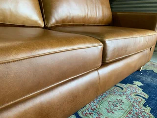 (ON PROMOTION) Brand new &amp; large 2.4m  genuine leather ANNILINE DESIGN three seater sofa.