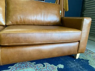 (ON PROMOTION) Brand new &amp; large 2.4m  genuine leather ANNILINE DESIGN three seater sofa.