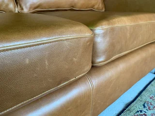 Brand new 1.9m gameskin genuine leather CONTEMPORARY STYLE two seater sofa.