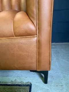 Brand new 2.2m genuine leather MODERN &amp; LUXURIOUS three seater sofa.  (A GRAND STATEMENT PIECE)