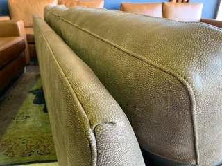 Brand new 2.6m FULL EXOTIC GRAIN  genuine leather Casa design  three  seater sofa. (ZAMBEZI TAUPE)