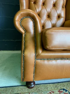 2 x Brand new genuine leather Westminister wingback armchairs (TIMELESS CLASSIC ARMCHIARS) R11995 ea