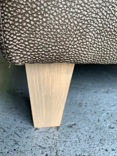 A sophisticated 3pc Zambezi genuine leather lounge suite 2 x THREE SEATERS plus 1 x  STORAGE OTTOMA