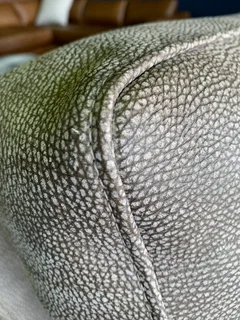 A sophisticated 3pc Zambezi genuine leather lounge suite 2 x THREE SEATERS plus 1 x  STORAGE OTTOMA