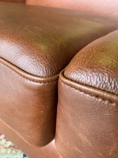 2 x Brand new 2.2m full grain genuine leather KARIBA STYLE large three seater sofas (SAVANNAH BROWN)