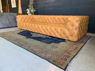 Brand New 3m Genuine Leather Cuban Chesterfield  sofa. (a Breathtaking Modern Touch Interior Design)