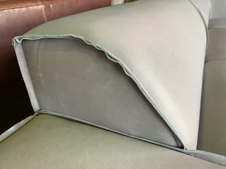 Newly manufactured (3m x 3m) genuine leather MARCONI STYLE L-shape corner unit (NEVADA PEPPER GREY)