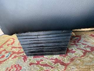 Newly manufactured (3m x 2.5m) genuine leather MARCONI STYLE L-shape corner unit (MYSTIC BLACK)