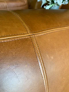 (ON PROMOTION) Extremely large (3m x 3m) KARIBA STYLE genuine leather L-shape corner lounge suite.