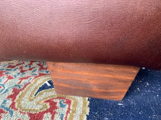 (ON PROMOTION) Brand new 2m genuine leather Marconi style two seater sofa. (NAKU OXBLOOD BROWN)